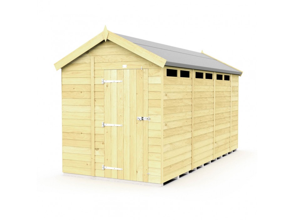 F&F 6ft x 12ft Apex Security Shed