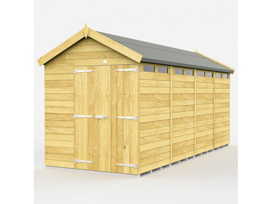 F&F 6ft x 16ft Apex Security Shed