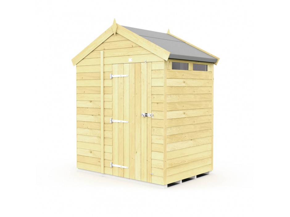 F&F 6ft x 4ft Apex Security Shed