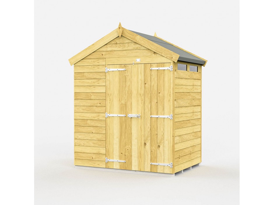 F&F 6ft x 4ft Apex Security Shed