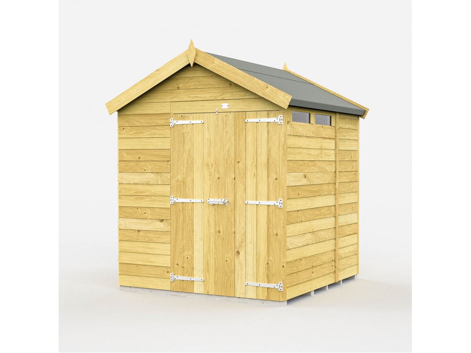 F&F 6ft x 6ft Apex Security Shed