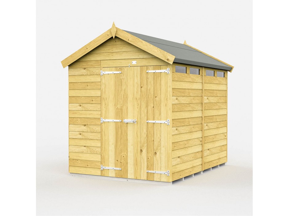 F&F 6ft x 8ft Apex Security Shed