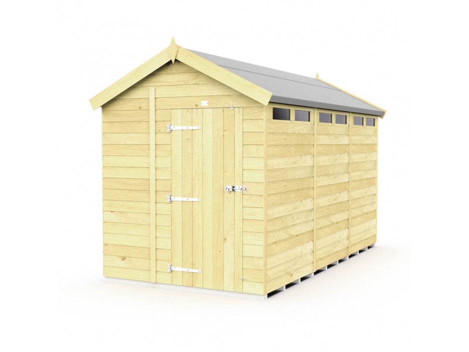 F&F 7ft x 12ft Apex Security Shed