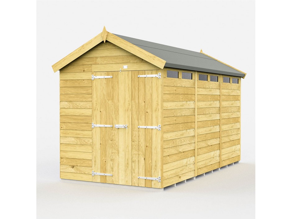 F&F 7ft x 12ft Apex Security Shed