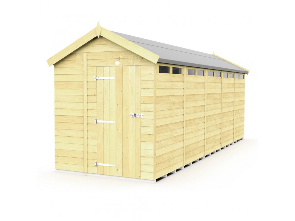 F&F 7ft x 20ft Apex Security Shed