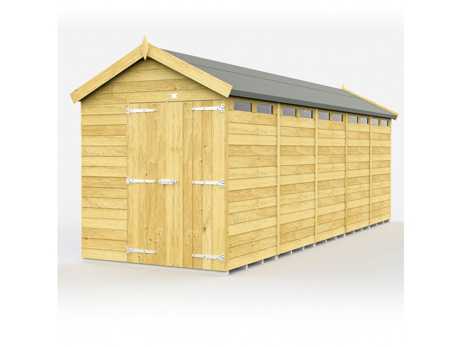 F&F 7ft x 20ft Apex Security Shed
