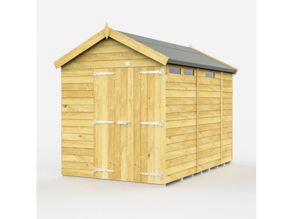 F&F 7ft x 9ft Apex Security Shed