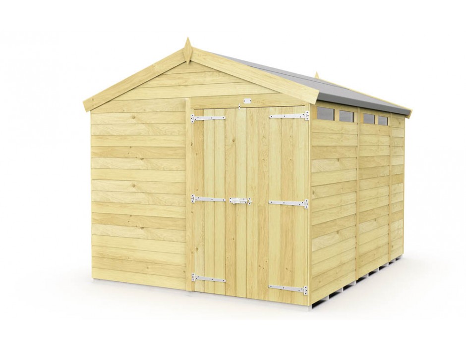 F&F 8ft x 10ft Apex Security Shed