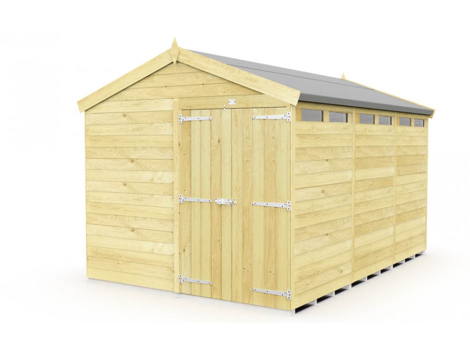 F&F 8ft x 12ft Apex Security Shed