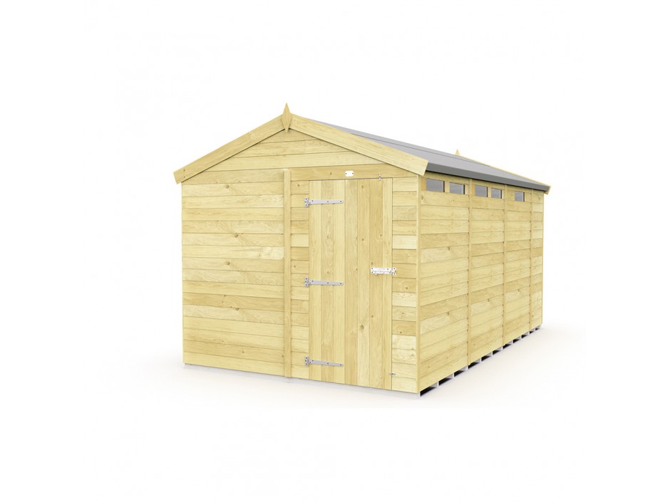 F&F 8ft x 13ft Apex Security Shed