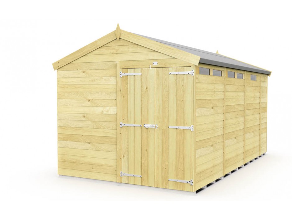 F&F 8ft x 13ft Apex Security Shed