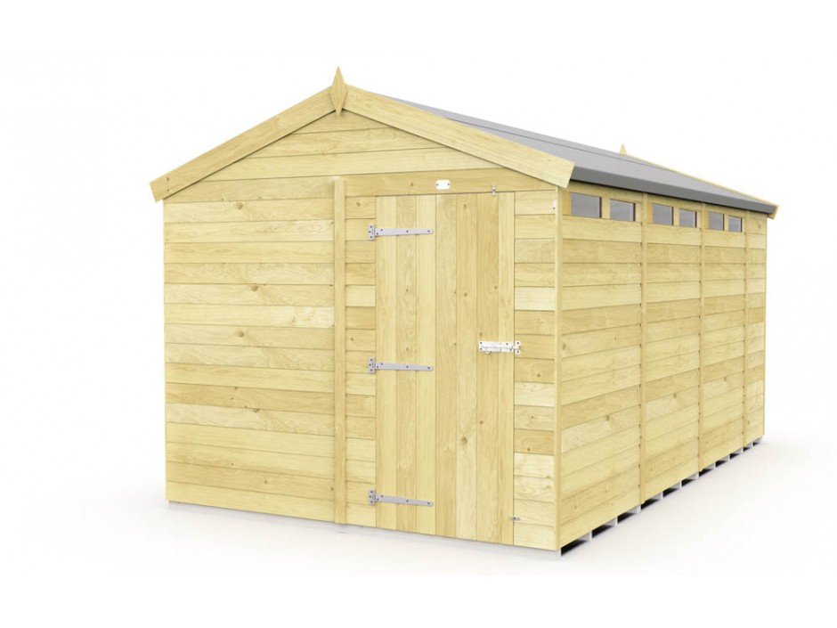 F&F 8ft x 14ft Apex Security Shed