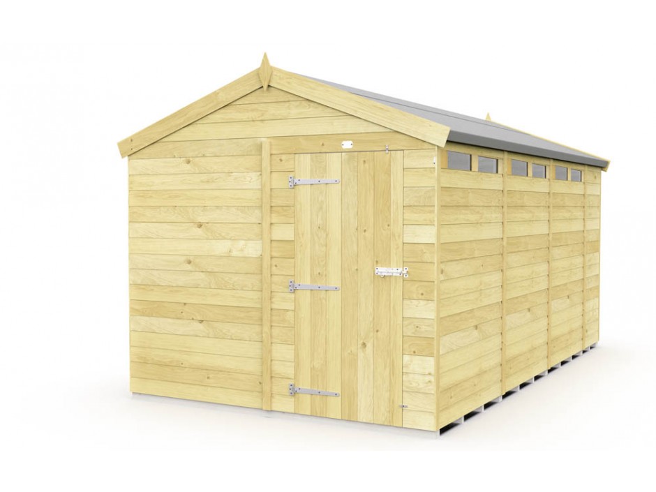 F&F 8ft x 15ft Apex Security Shed