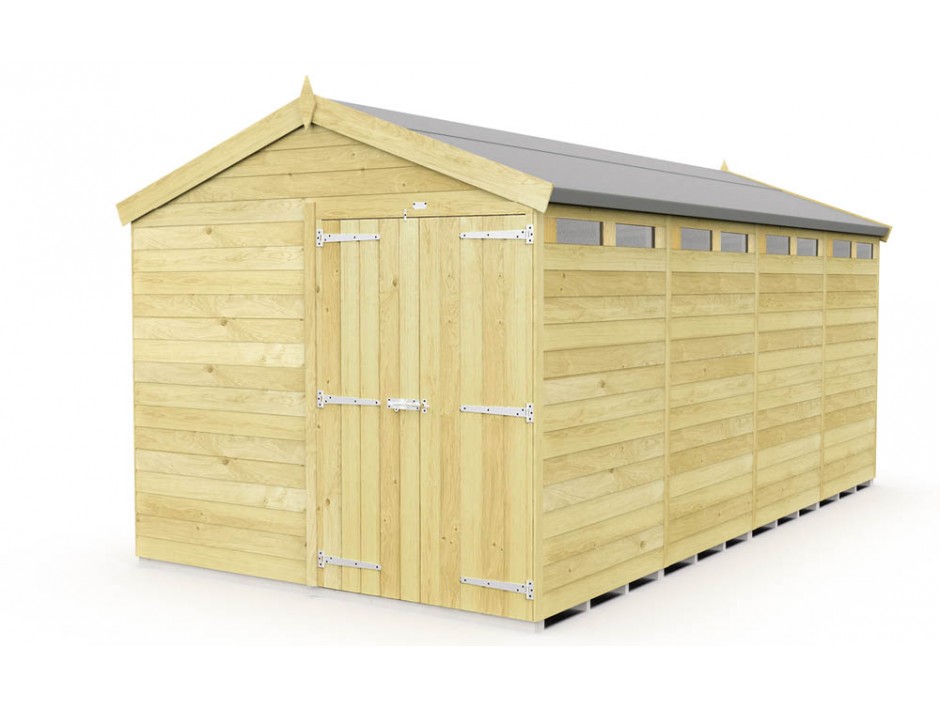 F&F 8ft x 16ft Apex Security Shed