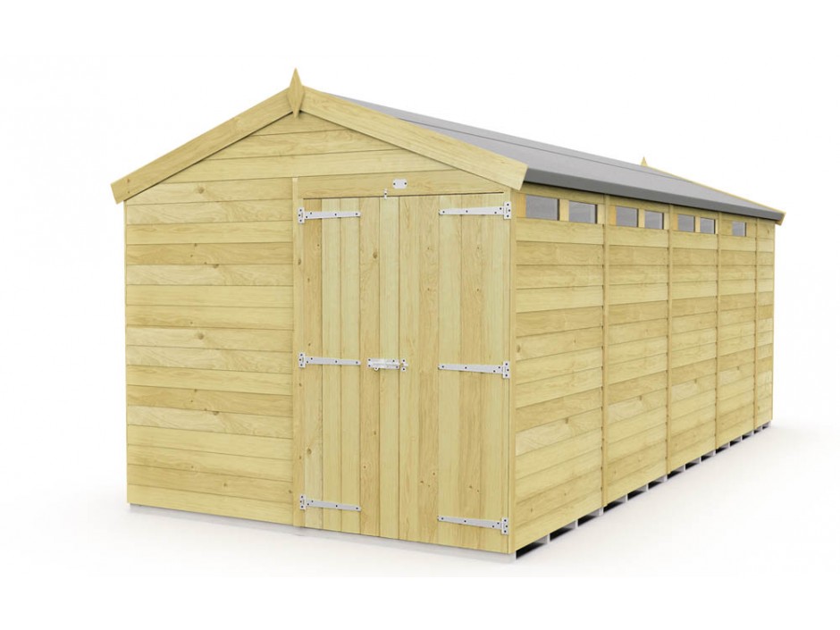 F&F 8ft x 17ft Apex Security Shed