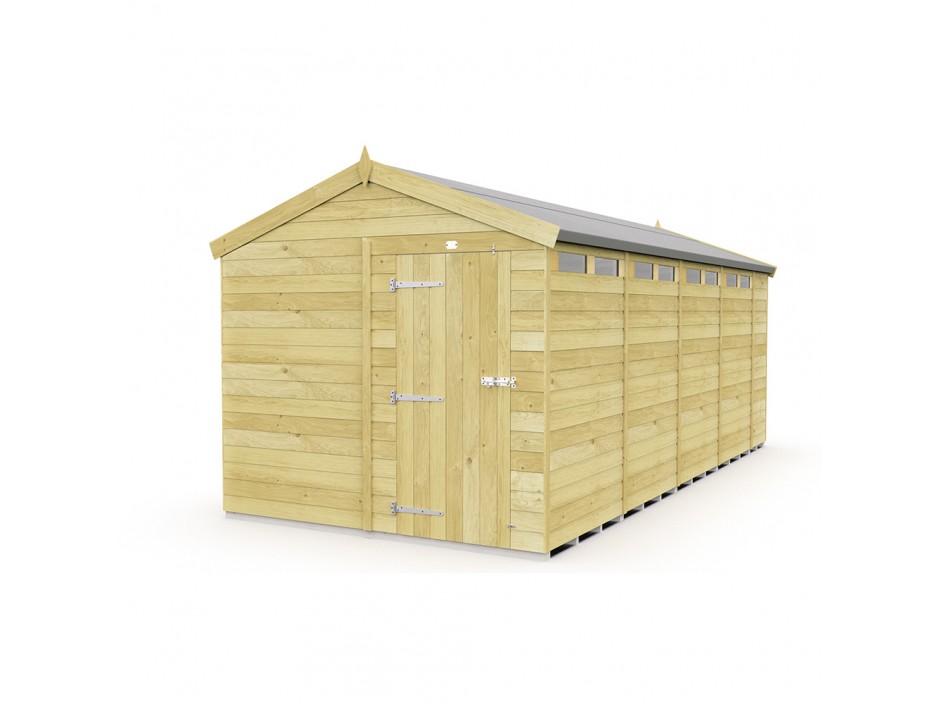 F&F 8ft x 18ft Apex Security Shed