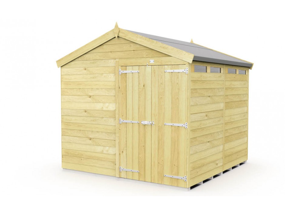 F&F 8ft x 8ft Apex Security Shed