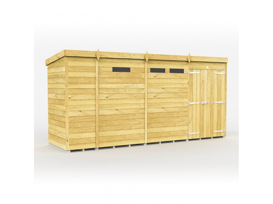 F&F 13ft x 4ft Pent Security Shed