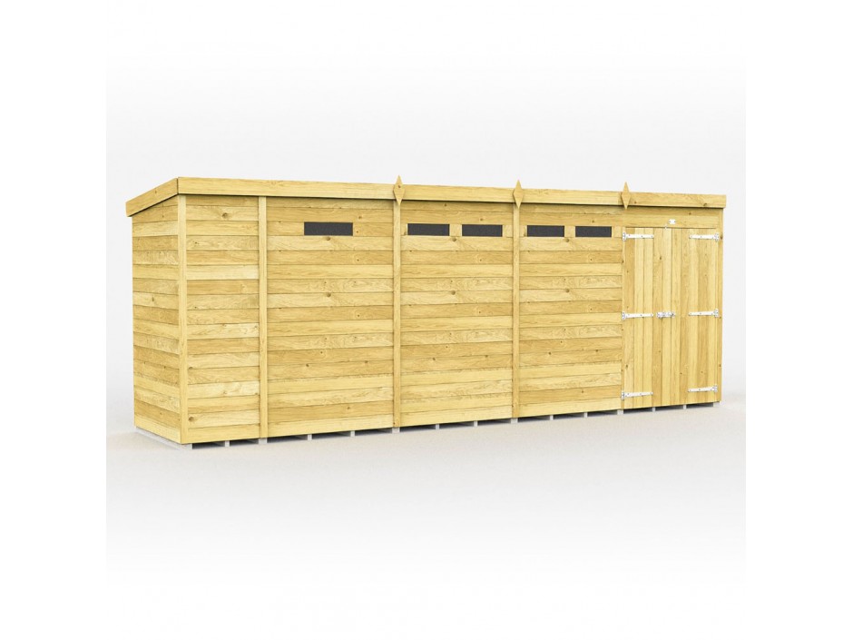 F&F 17ft x 4ft Pent Security Shed