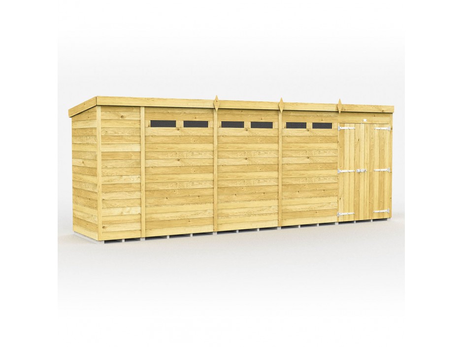 F&F 19ft x 4ft Pent Security Shed