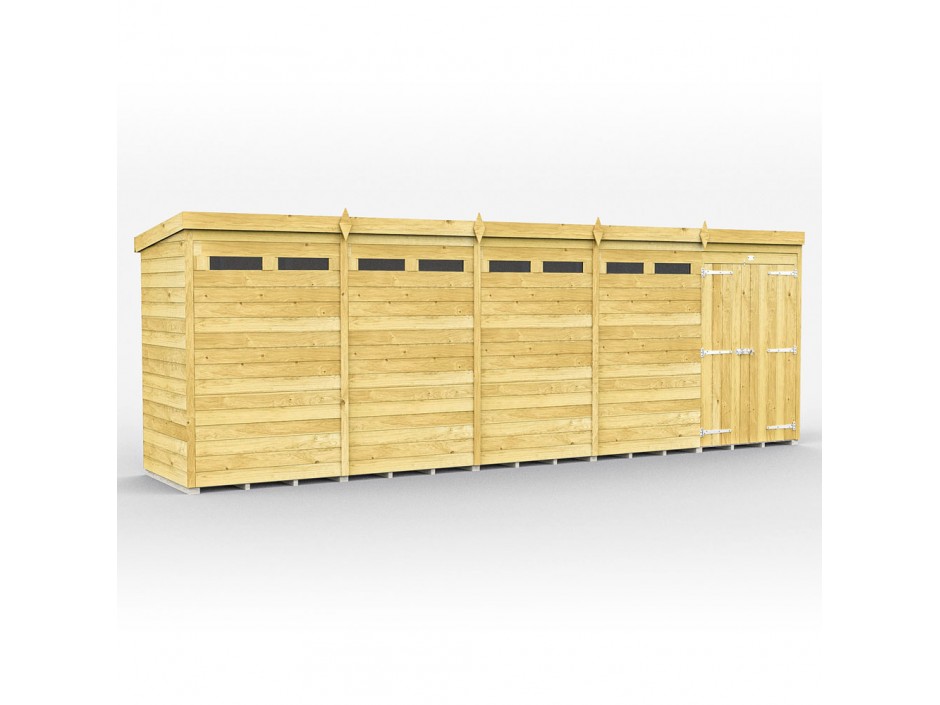 20ft x 4ft Pent Security Shed