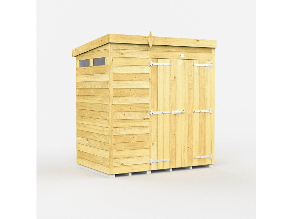 6ft x 4ft Pent Security Shed