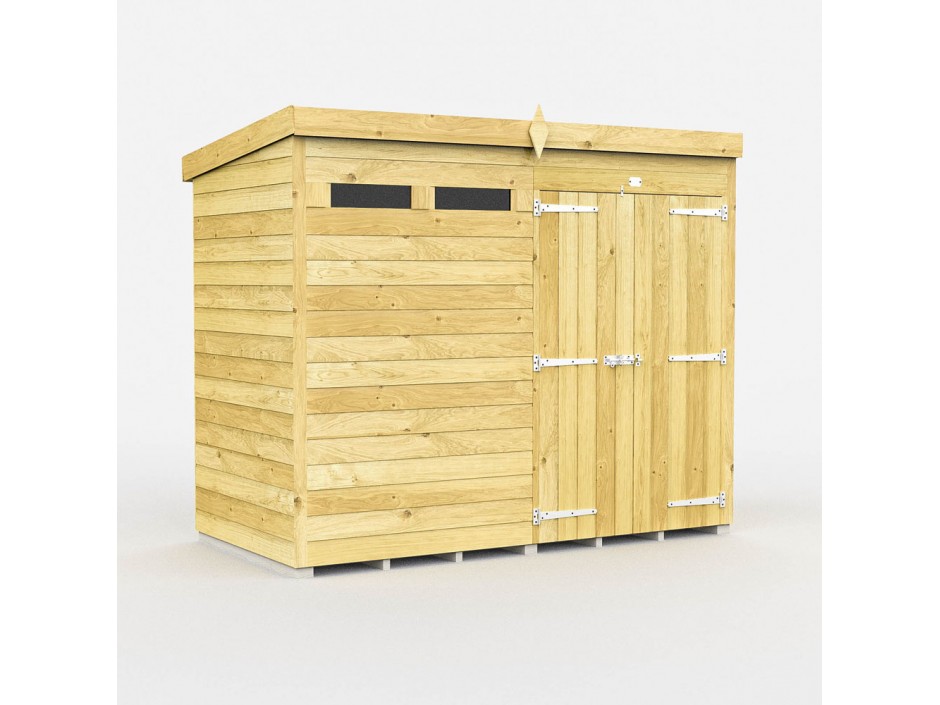 8ft x 4ft Pent Security Shed