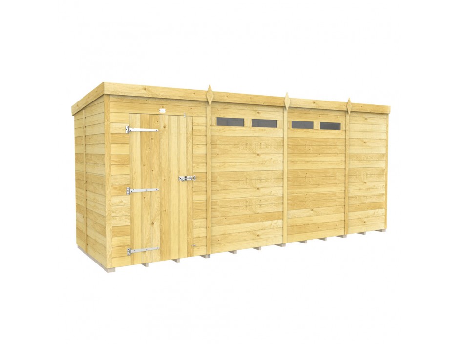 F&F 5ft x 15ft Pent Security Shed
