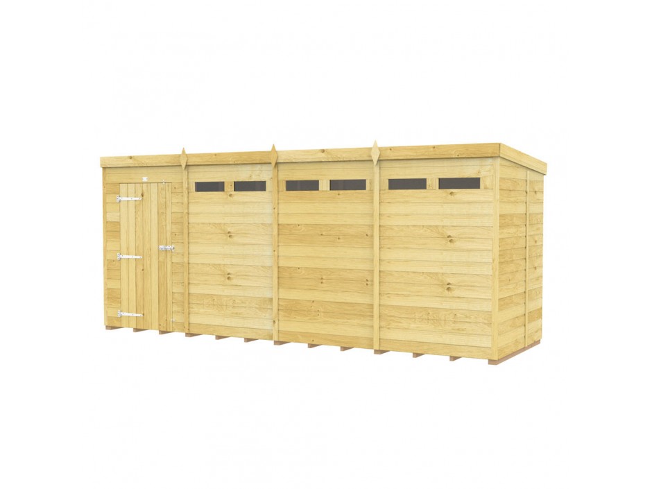 F&F 16ft x 5ft Pent Security Shed