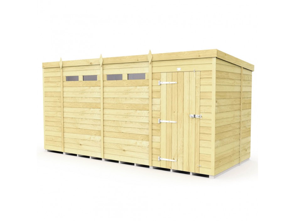 14ft x 6ft Pent Security Shed