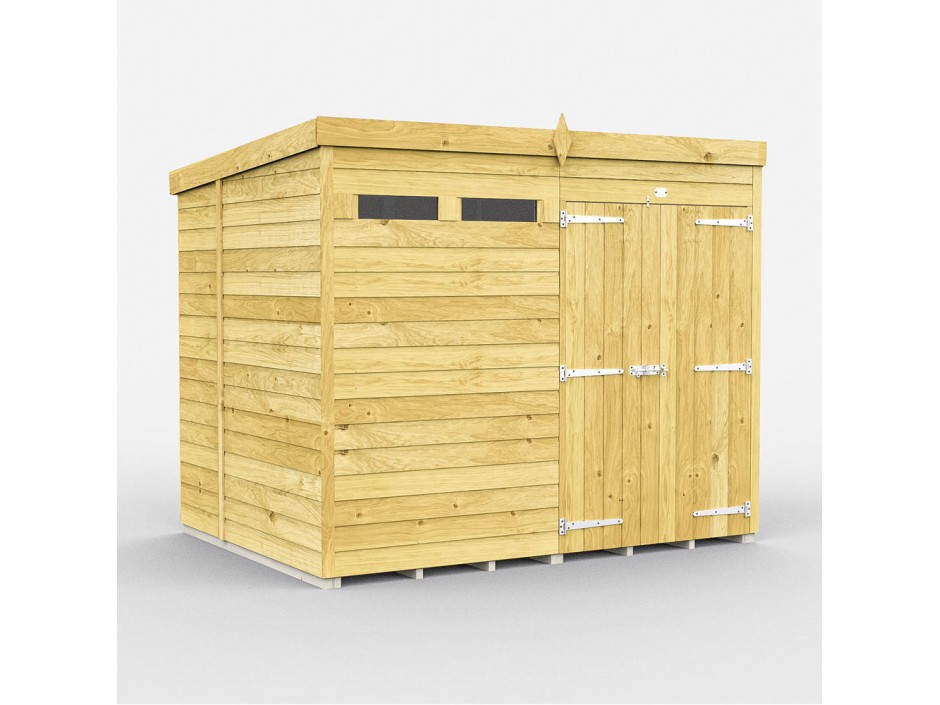 8ft x 6ft Pent Security Shed