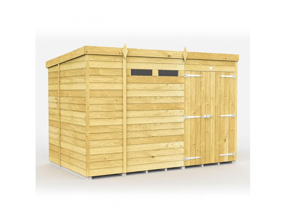 F&F 10ft x 7ft Pent Security Shed