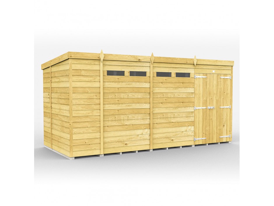 F&F 14ft x 7ft Pent Security Shed