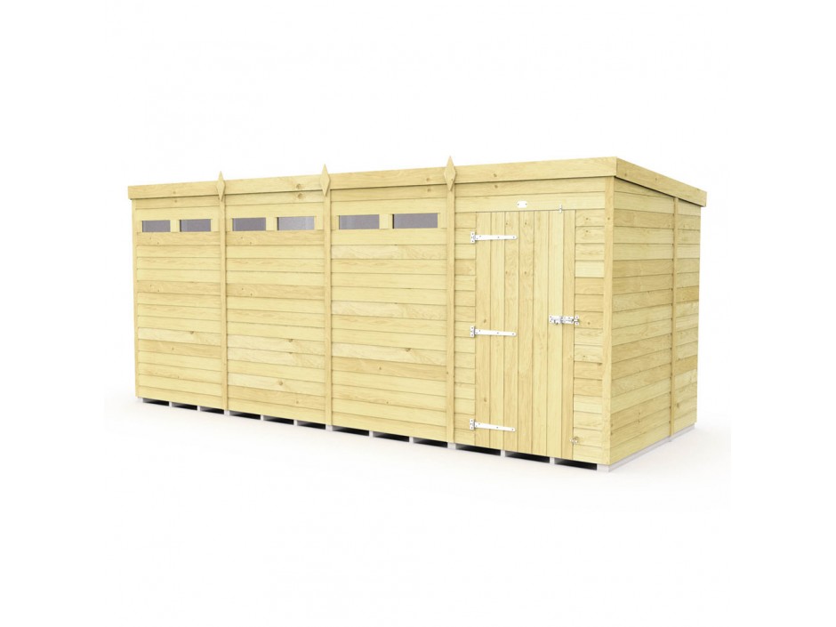 F&F 16ft x 7ft Pent Security Shed