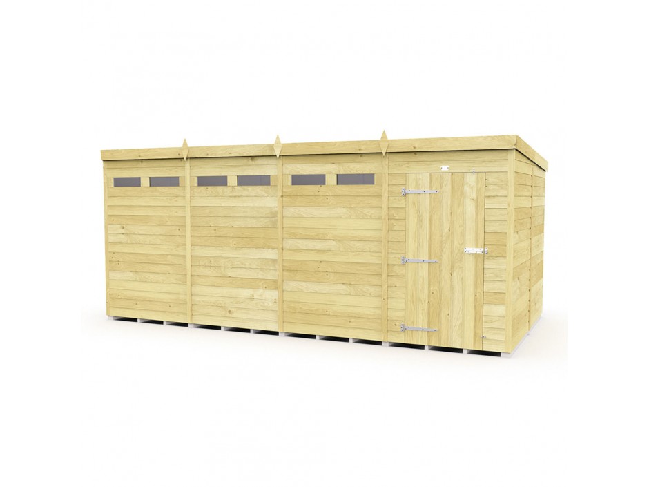 F&F 16ft x 8ft Pent Security Shed