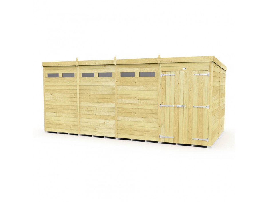 F&F 16ft x 8ft Pent Security Shed