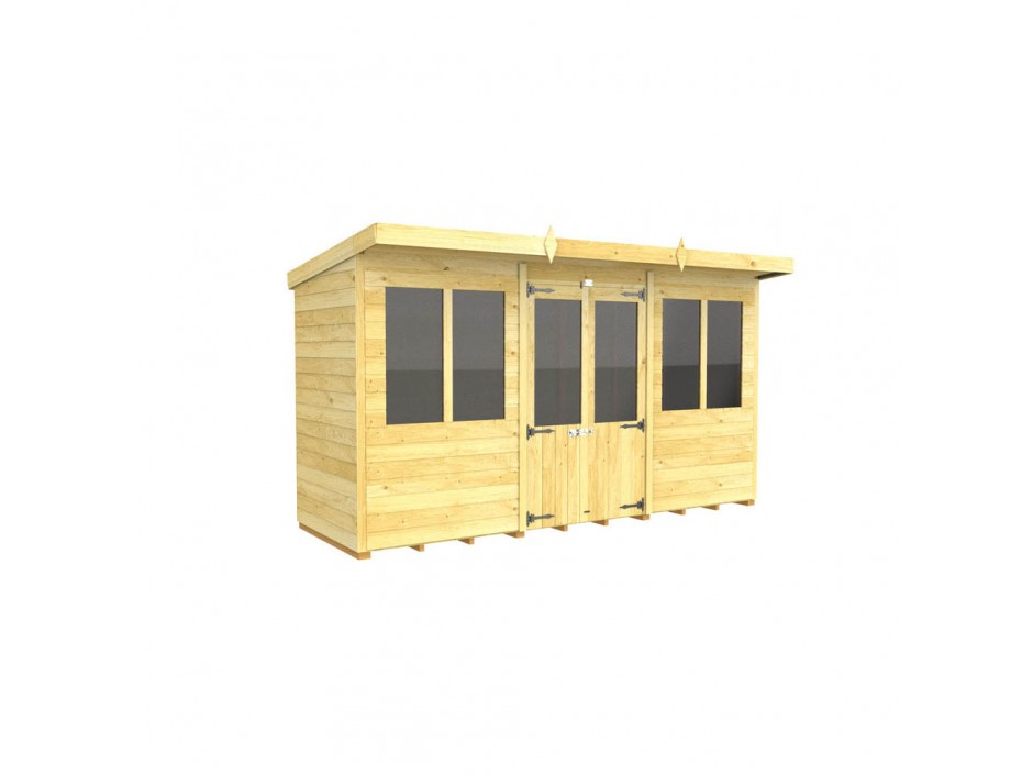 F&F 12ft x 4ft Pent Summer House