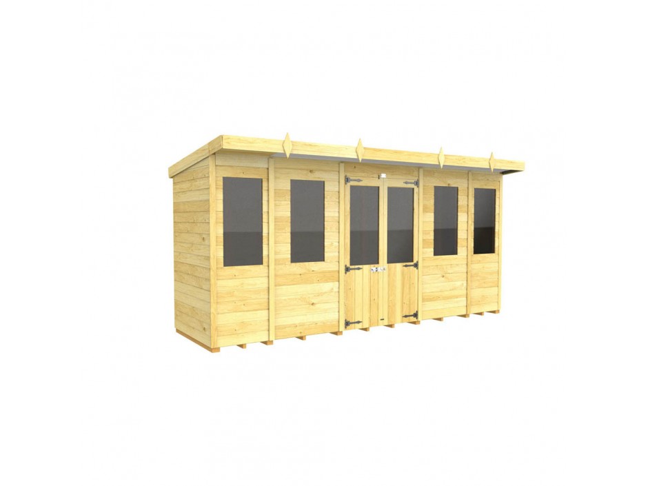 F&F 14ft x 4ft Pent Summer House