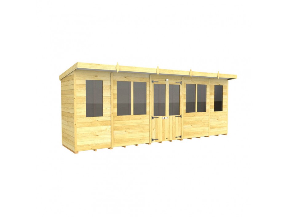 F&F 18ft x 4ft Pent Summer House