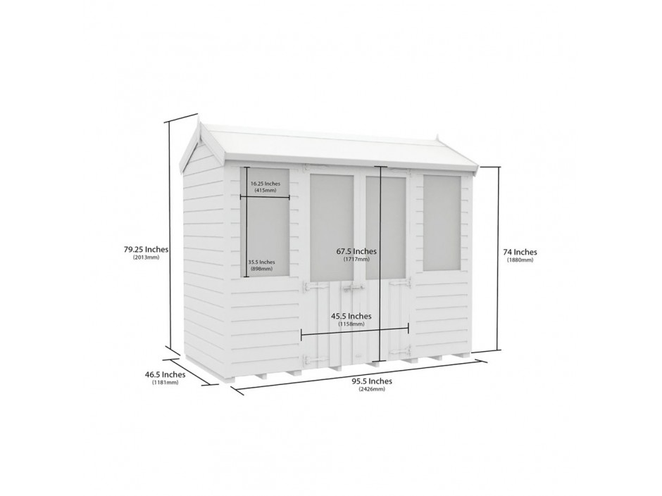 F&F 4ft x 8ft Apex Summer House