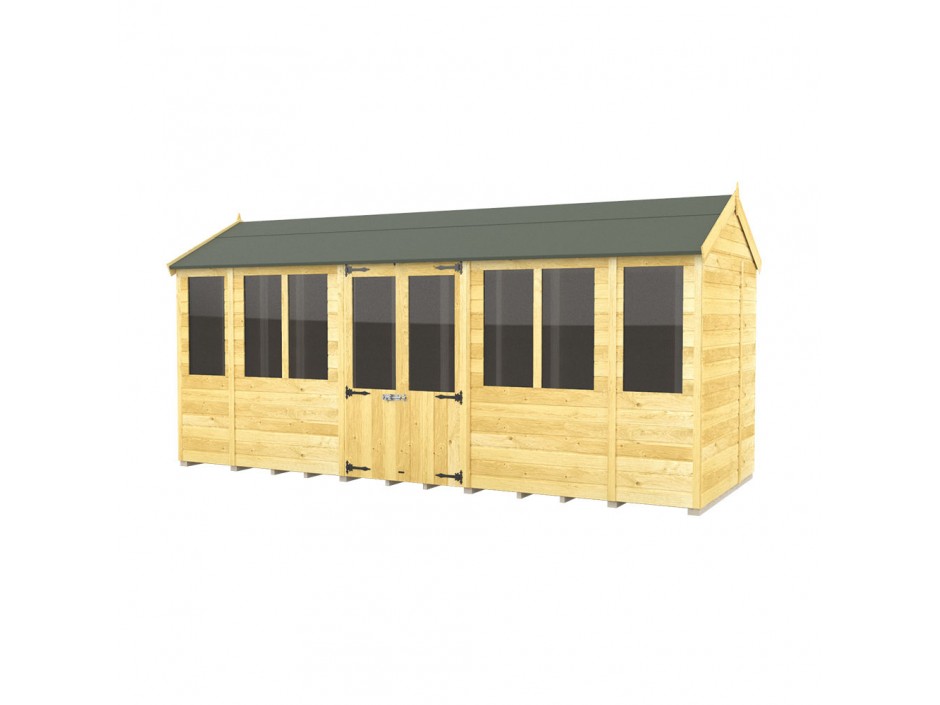 F&F 5ft x 16ft Apex Summer House