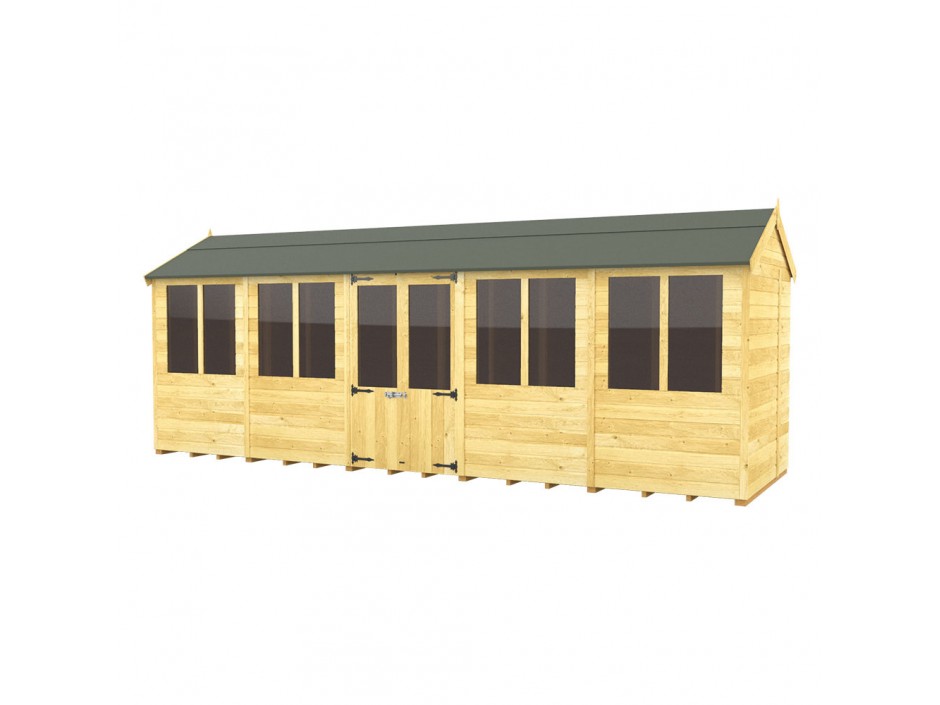 F&F 6ft x 20ft Apex Summer House