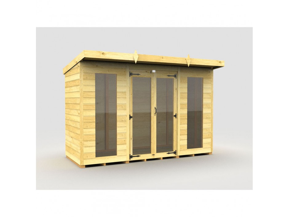 10ft x 4ft Pent Summer House (Full Height Window)