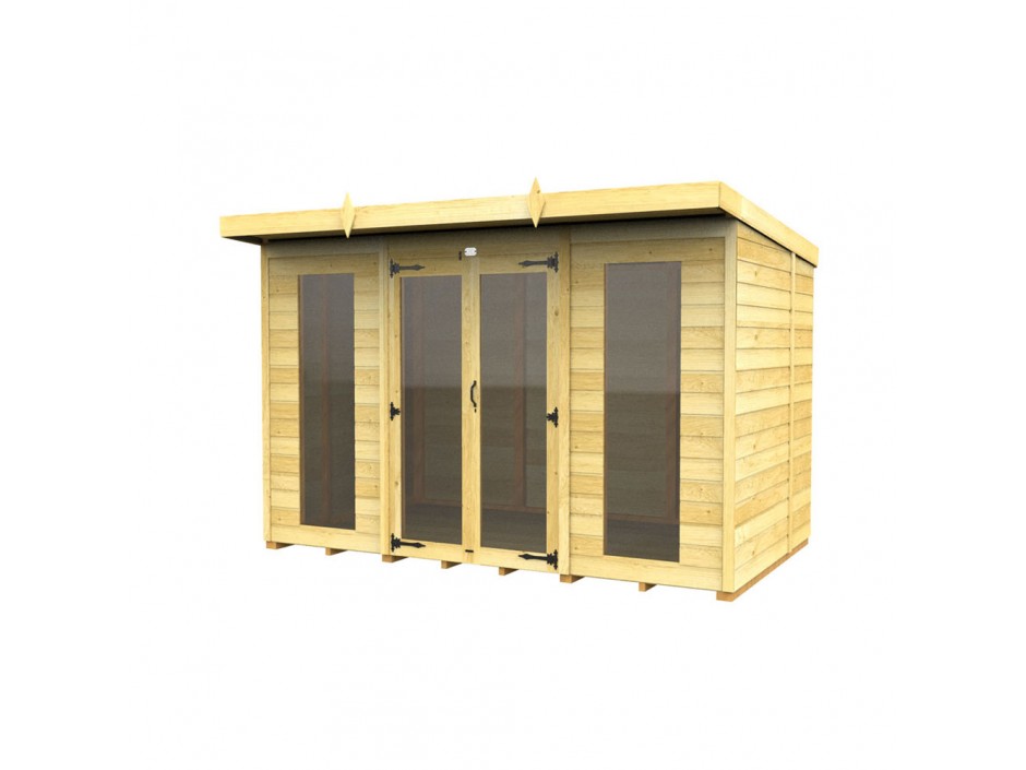 10ft x 6ft Pent Summer House (Full Height Window)