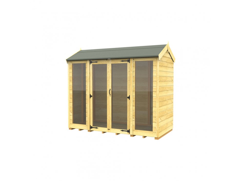 4ft x 8ft Apex Summer House (Full Height Window)