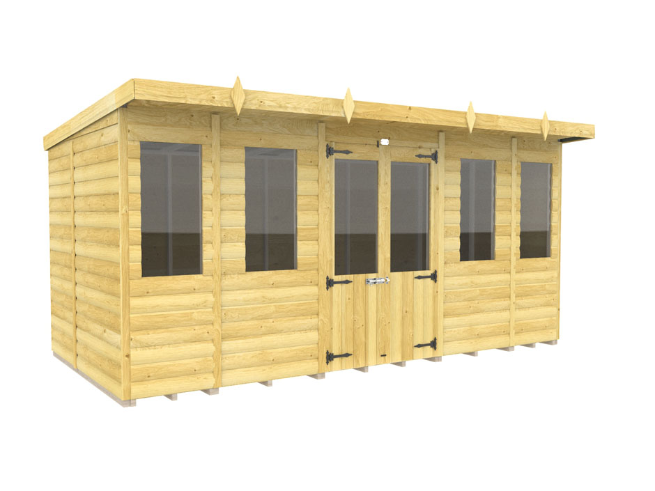 14ft x 7ft Pent Summer House Loglap