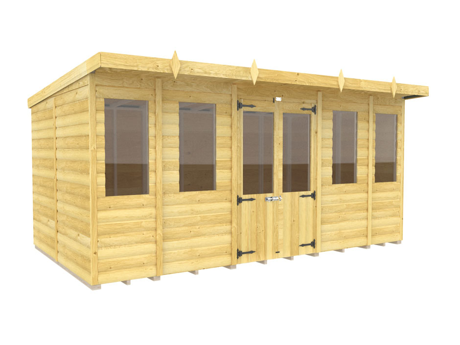 14ft x 8ft Pent Summer House Loglap