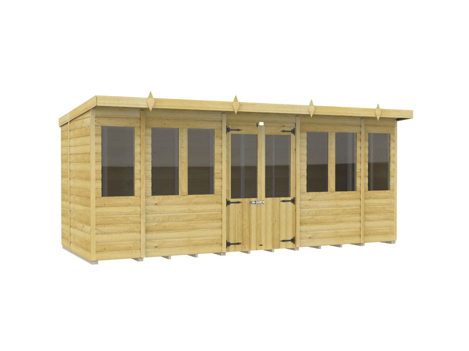 16ft x 5ft Pent Summer House Loglap