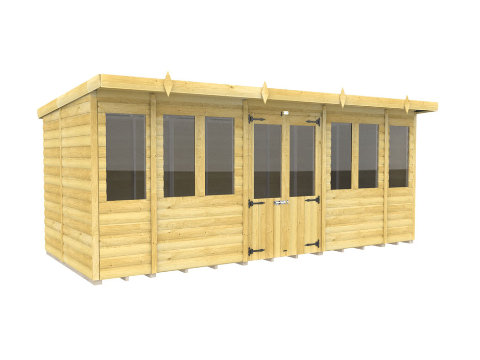 16ft x 7ft Pent Summer House Loglap