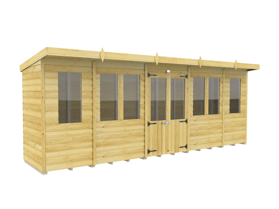 18ft x 4ft Pent Summer House Loglap